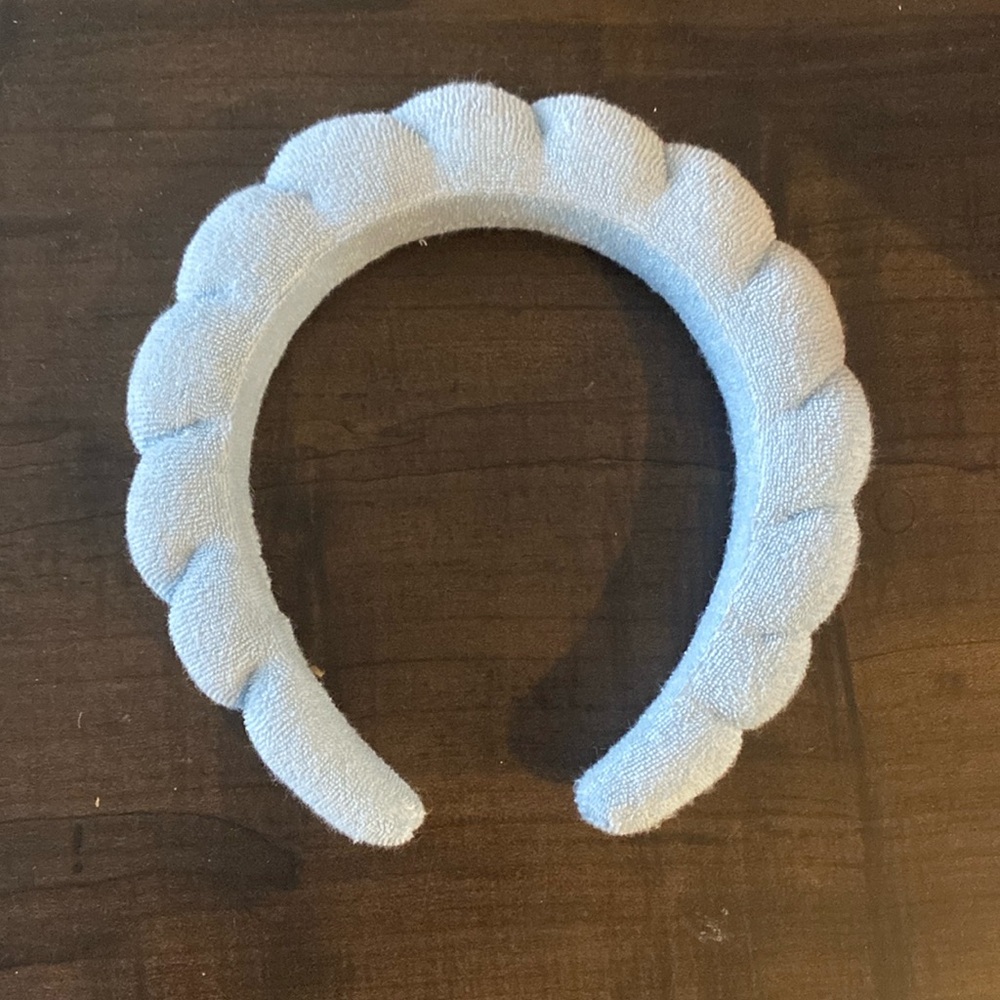 Light blue plush headband